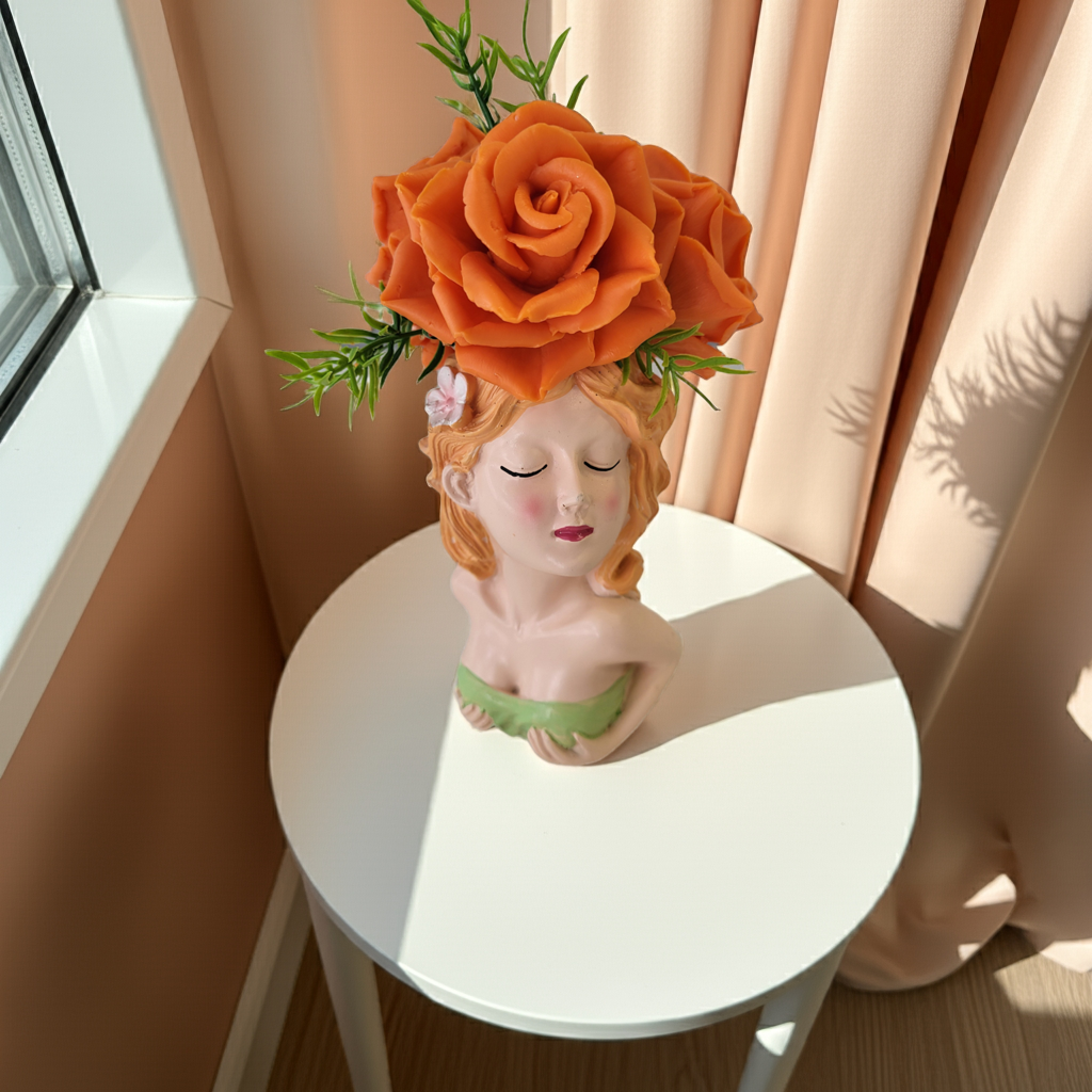 🧡 Muse d’Orange – Μπουκέτο από Αρωματικά Σαπούνια σε Διακοσμητική Φιγούρα
