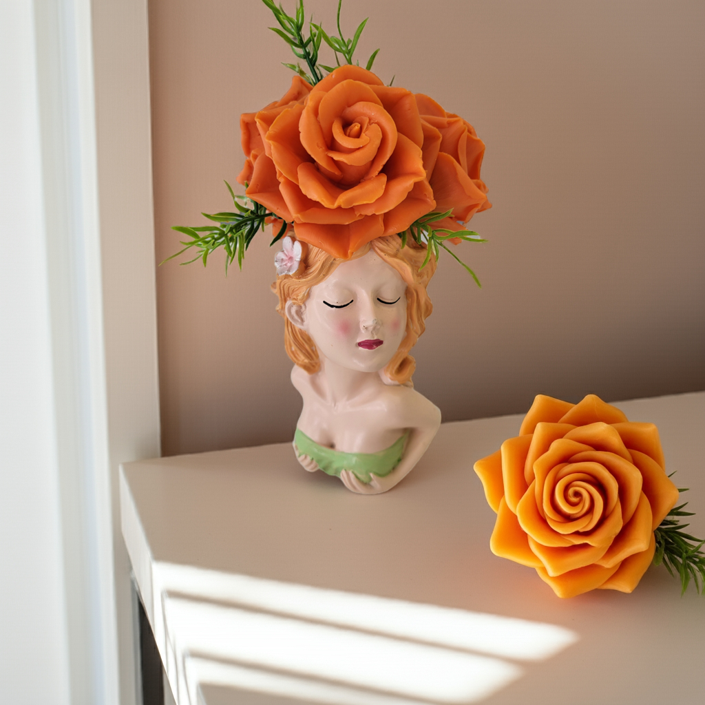 🧡 Muse d’Orange – Μπουκέτο από Αρωματικά Σαπούνια σε Διακοσμητική Φιγούρα