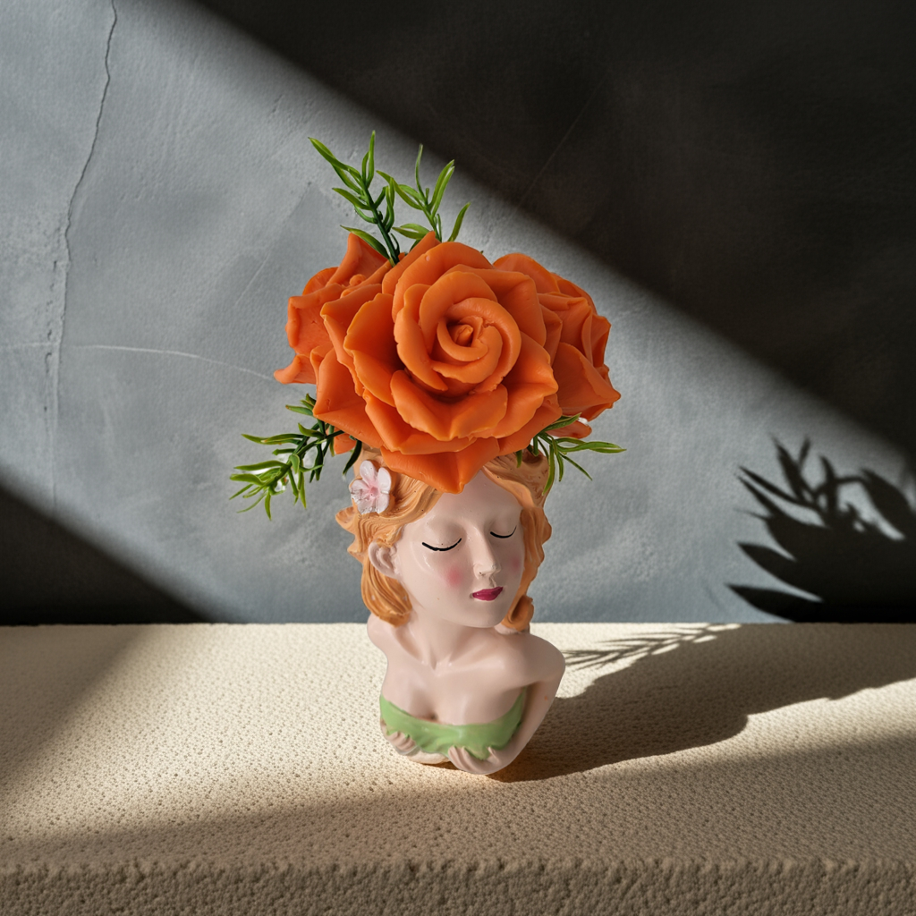 🧡 Muse d’Orange – Μπουκέτο από Αρωματικά Σαπούνια σε Διακοσμητική Φιγούρα