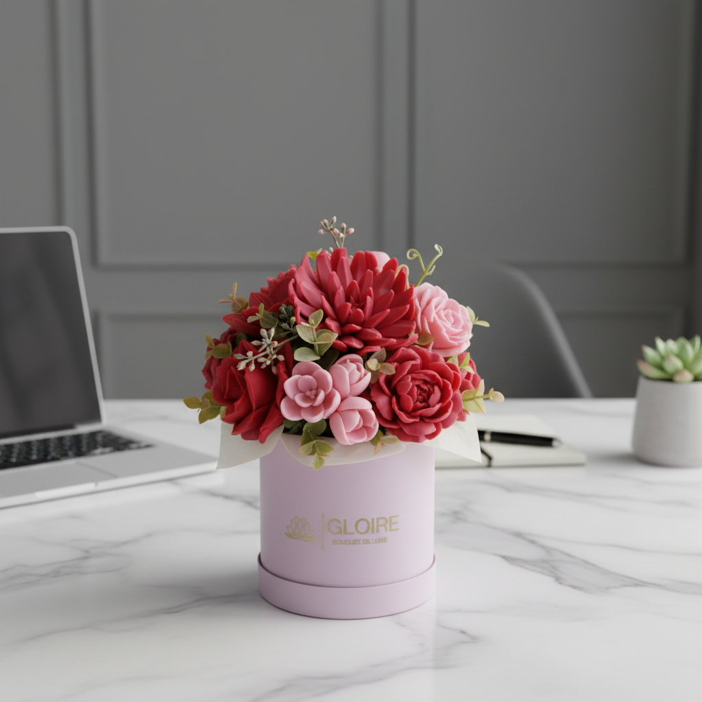 Κόσμημα γραφείου Elegance Décor σε μαρμάρινο γραφείο, modern workspace decor