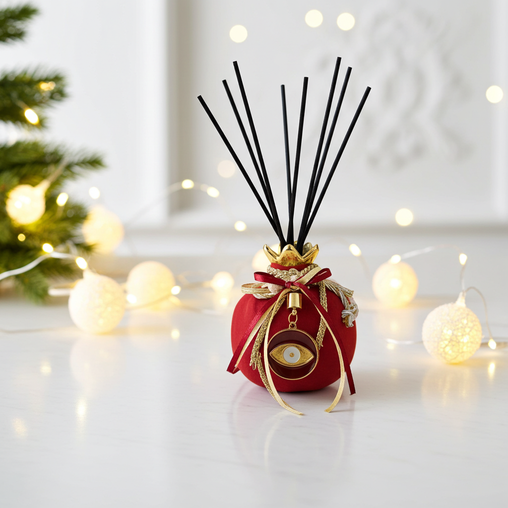 🎄 Festive Melomakarono Charm – Αρωματικό Χριστουγέννων 100ml σε Γούρι  (Limited χριστουγεννιάτικη έκδοση με γούρι )